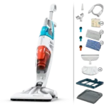 Votre kit CLEAN & STEAM MULTI Nettoyeur Vapeur CLEAN & STEAM MULTI 2 lingettes microfibre "tous sols" 2 lingettes microfibre "sols durs 3 petites brossettes colorées (bleu SDB, orange cuisine, vert pour toute autre pièce) 2 chaussettes pour le défroissage des textiles Brosse pour joint de carrelage 1 buse vapeur pour les recoins 1 raclette pour le nettoyage des vitres/miroirs Accessoire "Ultra Glider" pour les tapis/moquettes 1 socle de rangement 1 sac de rangement pour les accessoires 4 cartouches anti-calcaires