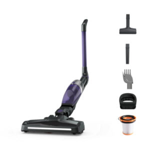 Rowenta Aspirateur balai sans fil 2-en-1, Ultra-compact, Tube flex bidirectionnel, Multi-surface, Batterie longue durée, X-Trem Compact, Noir/violet RH1238WO ORIGENAL KITCHEN