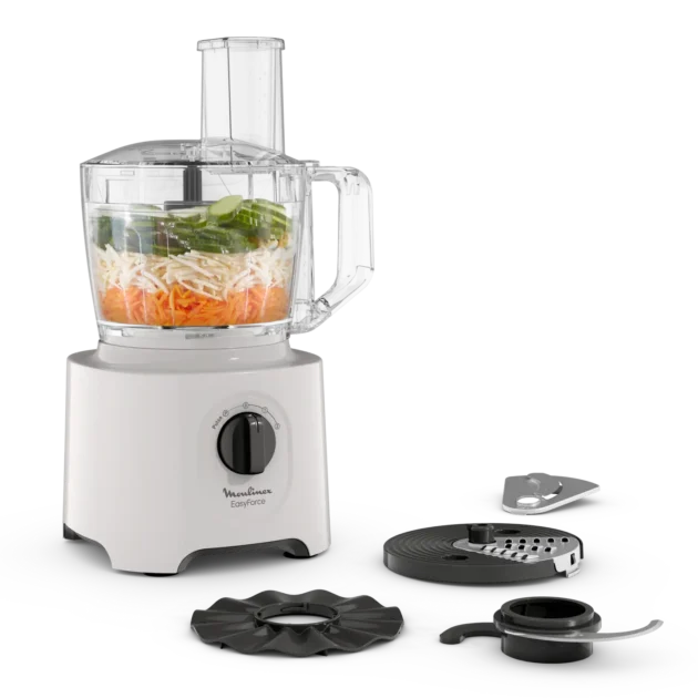 moulinex Easy Force FP242B10 Robot multifonction - 800W - 4 accessoires - 2 vitesses - 15 fonctions