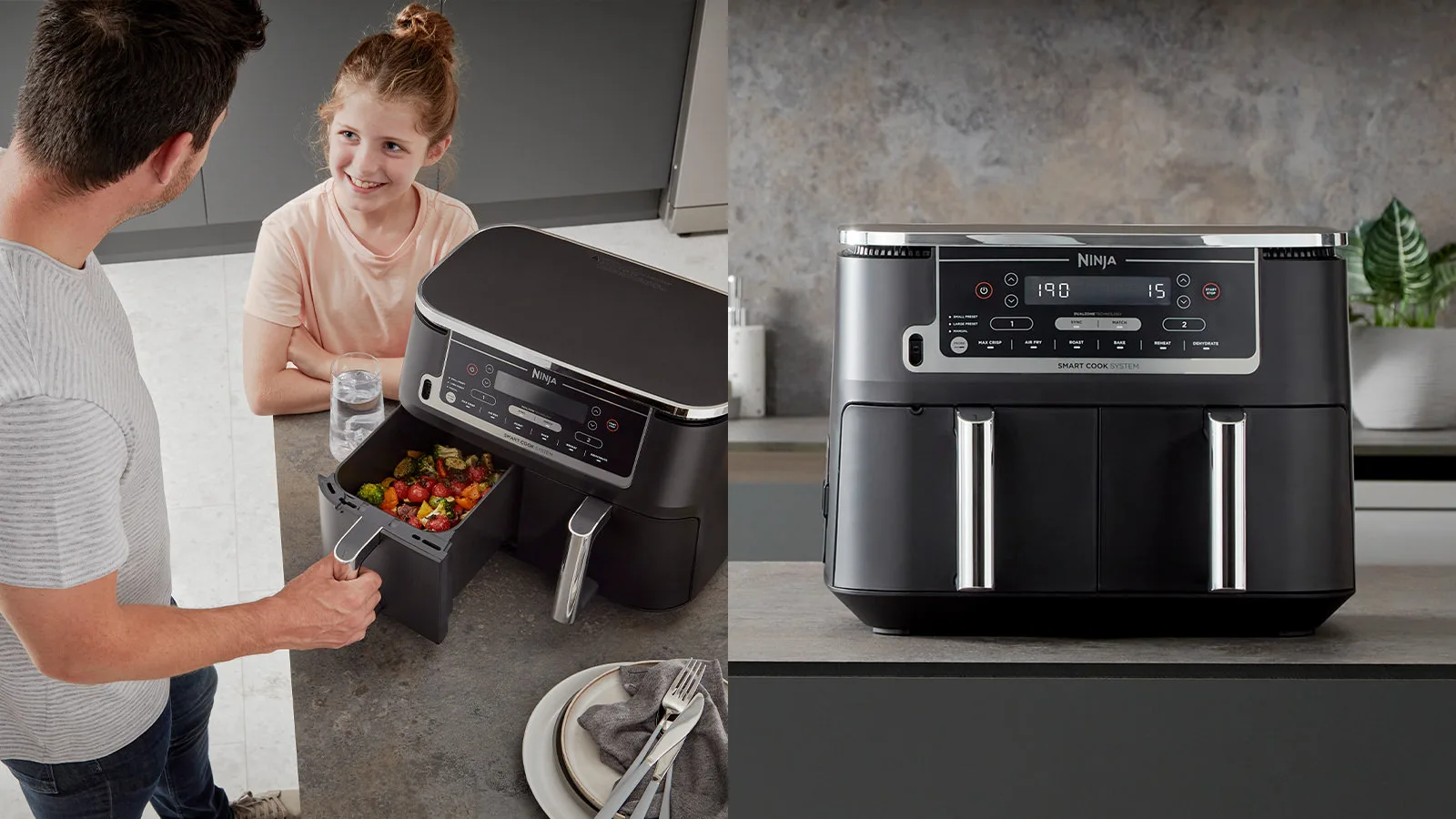 Friteuse sans huile Ninja Foodi MAX DualZone avec système Smart Cook AF451EU - Image 3