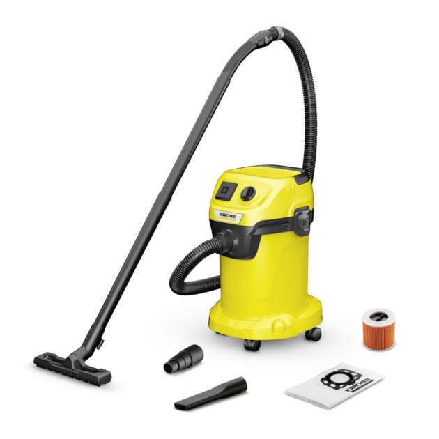 Caractéristiques et avantages Aspirateur eau et poussières WD 3 P V-19/4/20: Prise électrique avec marche/arrêt automatique pour travailler avec des outils électriques Prise électrique avec marche/arrêt automatique pour travailler avec des outils électriques Les poussières et éclats produits par le rabotage, le sciage et le ponçage sont aspirés directement. L'aspirateur s'arrête/se met en marche automatiquement via l'outil électrique.Aspirateur eau et poussières WD 3 P V-19/4/20: Filtre à cartouche monobloc Filtre à cartouche monobloc Pour l'aspiration de l'eau et de la poussière sans remplacement du filtre. Montage ou démontage simple du filtre par rotation sans pièce de verrouillage supplémentaire.Aspirateur eau et poussières WD 3 P V-19/4/20: Rangement pratique des câbles et des accessoires Rangement pratique des câbles et des accessoires Rangement des accessoires pratique, sûr et peu encombrant. Rangement sécurisé du câble d'alimentation grâce au crochet pour câble intégré. Rangement de flexible sur la tête de l'appareil Rangement compact du flexible sur la tête de l'appareil. Fixation intuitive, convenant aux droitiers comme aux gauchers. Surface de rangement Pour un rangement sûr des outils et petites pièces comme les vis et les clous. Fonction de soufflerie pratique Partout où il est impossible d’aspirer, la fonction de soufflerie se montrera utile. Élimination des saletés sans effort, p. ex. d'un lit de gravier. Nettoyage en douceur des surfaces sensibles et des objets délicats. Sacs filtrants en non-tissé Matériau non tissé à 3 couches, extrêmement résistant à la déchirure. Pour une puissance d'aspiration longue durée et une rétention optimale de la poussière. Rangement de la poignée sur la tête de l'appareil En cas d'interruption, stationnement rapide de la poignée sur la tête de l'aspirateur. Poignée amovible Offre la possibilité de fixer différents suceurs directement sur le flexible d’aspiration. Pour une aspiration facilitée, même dans les espaces les plus restreints. L'aspirateur, le flexible d'aspiration et le suceur pour sol sont parfaitement adaptés les uns aux autres Pour un nettoyage optimal, qu'il s'agisse de poussières sèches, fines ou grossières, ou de liquide. Pour un confort de travail et une flexibilité exceptionnels lors de l'aspiration. Spécifications Données techniques Consommation d'énergie (W) 1000 Puissance absorbée prise intégrée (W) min. 100 - max. 2100 Taille de la cuve (l) 19 Matériau de la cuve Plastique Couleur Tête jaune Pare-chocs jaune Cuve jaune Câble d'alimentation (m) 4 Diamètre nominal des accessoires (mm) 35 Type de courant (V/Hz) 220 - 240 / 50 - 60 Poids sans accessoires (kg) 5,1 Poids avec emballage (kg) 7 Dimensions (L × l × H) (mm) 349 x 328 x 528 Scope of supply Flexible d'aspiration: 2 m, avec poignée incurvée, Plastique Poignée amovible Tube d'aspiration: 2 pièce(s), 0.5 m, 35 mm, Plastique Suceur eau/poussières: Clips Suceur fentes Adaptateur pour le raccordement d'outils électriques Sacs filtrants en non-tissé: 1 pièce(s) Filtre à cartouche: une pièce